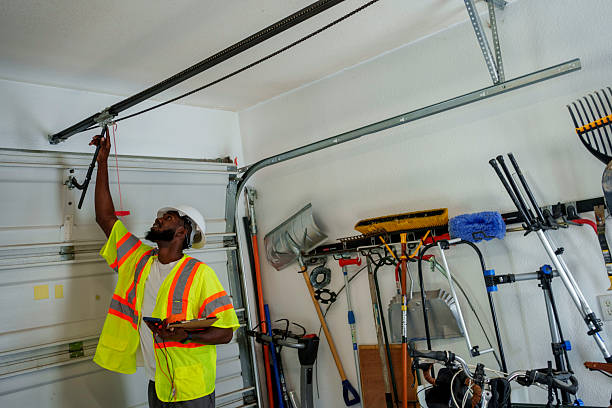 Professional Garage Door Panel Replacement technician working in Timberville, VA